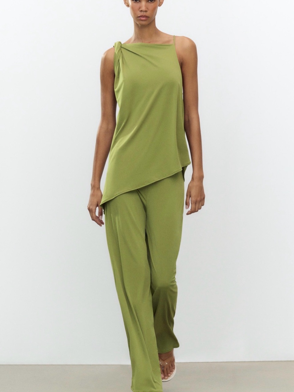Zara asymmetrical drape pant set